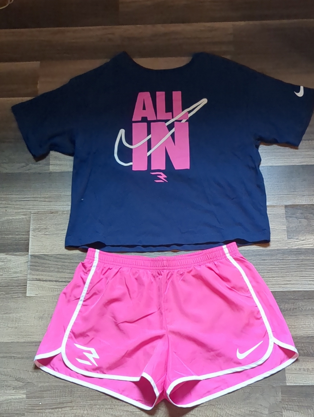 Nike Women’s Hot Pink Athletic Shorts with White Trim